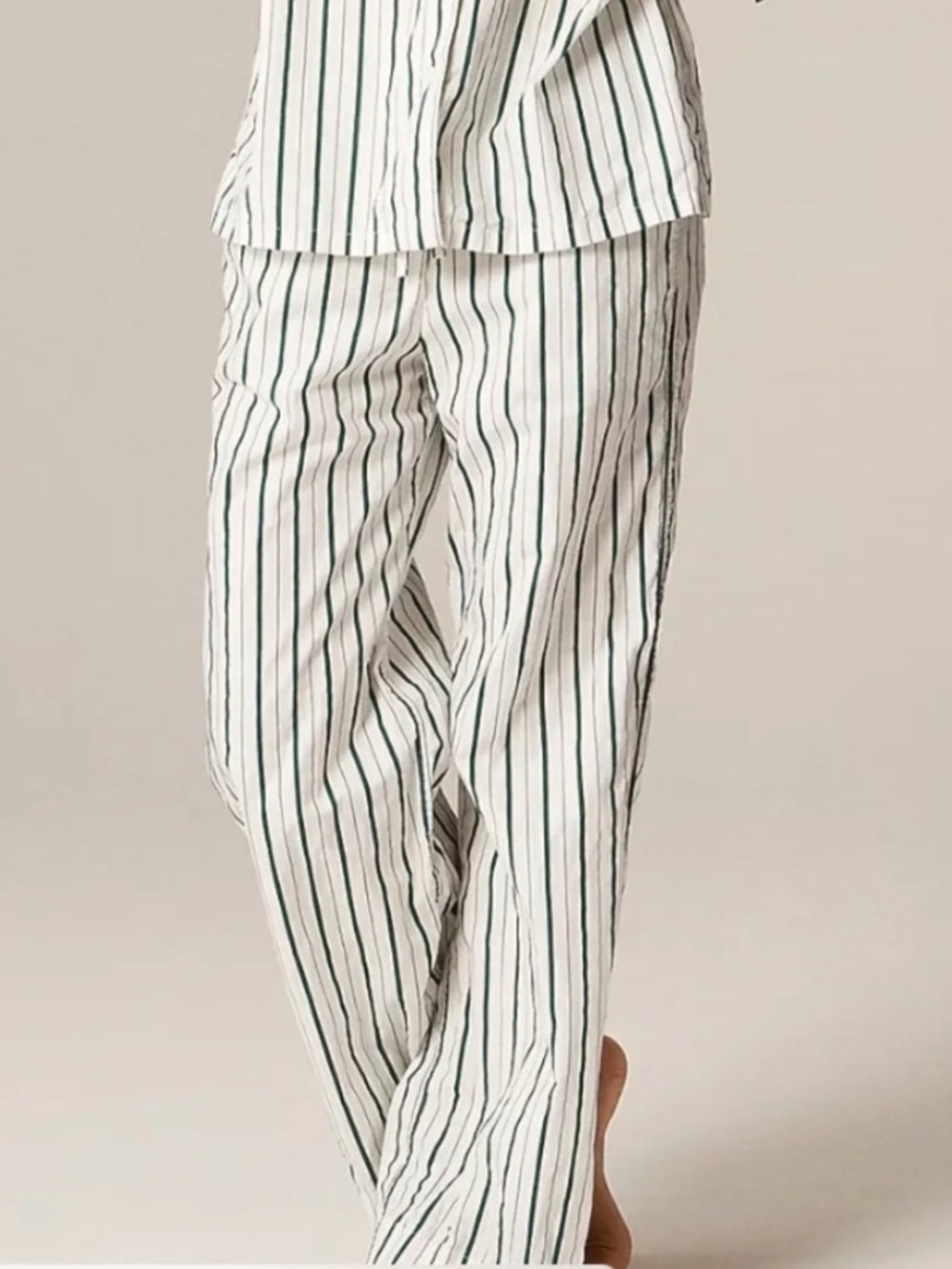 J. Crew Cotton poplin long-sleeve pajama pant stripe S